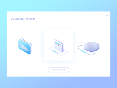 Classic music player cd colour icon md music player
