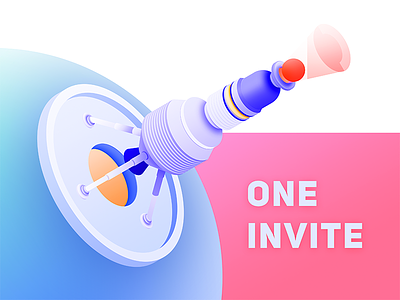 1 invite app colour design illustration invite ui