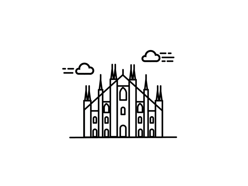 Milano Duomo duomo flat icon illustration italy landscape milan milano scenery