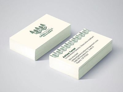 Green Castle Management business card branding business card logo visual identity