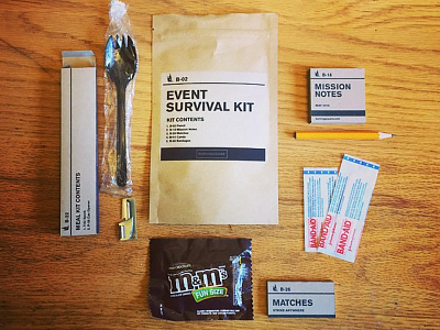 Promo Event Survival Kit leave behind packaging personal branding