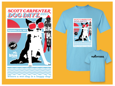 City of Boulder Dog Dayz Design dogs dogswim k9 poster tshirt