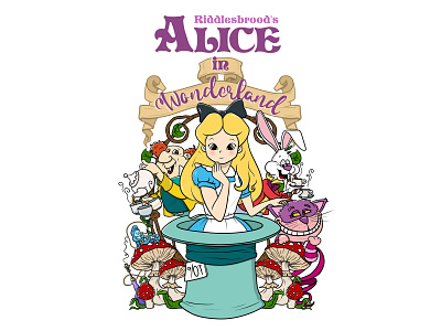 Alice in Wonderland alice cartoon design digital drawing disney drawing graphic design illustration