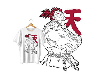 Akuma akuma anime cartoon design digital drawing graphic design illustration shirt street fighter t shirts