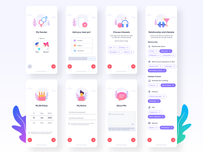 Onboarding for a dating app (Woo)