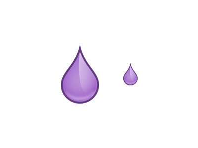 Raindrop icon logo purple raindrop water