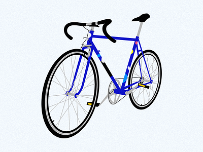 HVZ single speed bike art bicycle bike blue design hvz illustration singlespeed