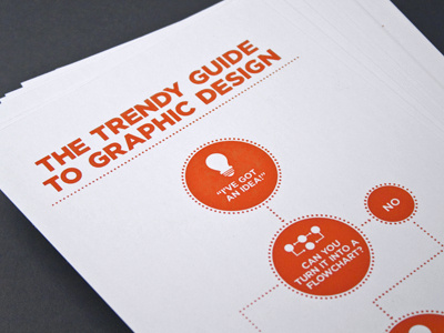 The Trendy Guide to Graphic Design chart design flow graph graphic design guide idea info infographic orange print screen print trendy type typography