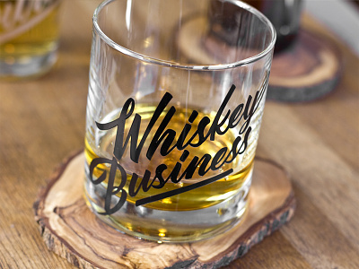 Whiskey Business glass glassware paint type typography whiskey business