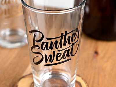 Panther Sweat brush custom type glass mike melvas panther sweat script sign painting type typography