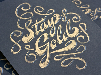 Stay Gold By Ross Moody On Dribbble