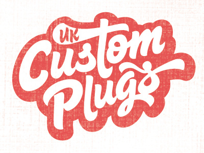 UK Custom Plugs logo type typography