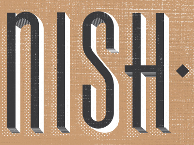 Nish..... chrysler diamond dropshadow letters retro simple texture type type treatment typography