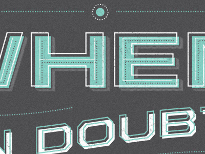 He, Doub? grey knockout print san serif sans treatment type typography vitesse