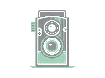 Retero brownie camera kodak lines retro shapes vector