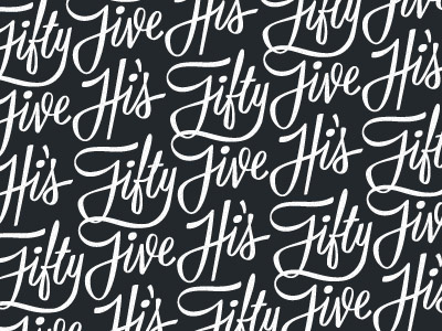 Logo Pattern fifty five ligature logo pattern repeating script type typography