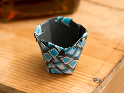 Paper Shot Glass birthday cup origami paper print shot glass type