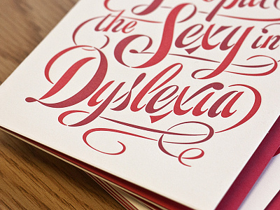 Sexy Dyslexia card dyslexia edmondson greeting james letterpress love print script sexy type valentines day