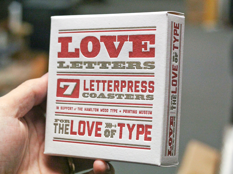 Love Letters Packaging packaging letterpress coaster type love letters typography sauce mama hamilton benefit