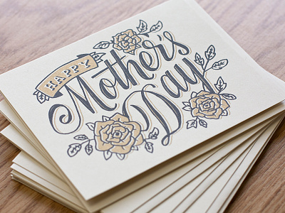 Mother's Day flowers hand done hand drawn mom mothers day script type typography
