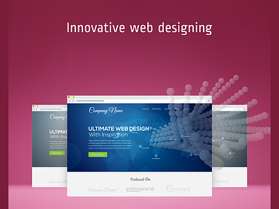 Responsive Website design experience interface landing material page photoshop responsive user web