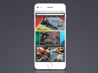Sports Accessories E commerce App app app. ios mobile ui ux