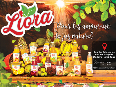 Liora Juice advertising art direction graphic design photoshop print