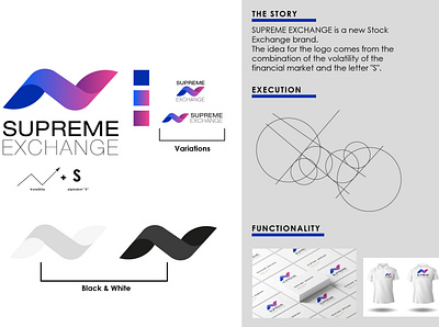 Supreme Exchange brand presentation art direction branding illustration logo