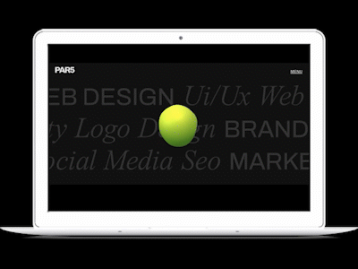 Par5 dynamic home 3js animation dynamic web elementor greensock homepage three.js threejs web design webdesign