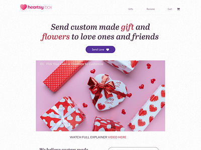 Heartsybox website graphic design homepage ui ux webdesign