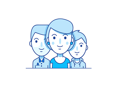 A Family Of Three icon illustration