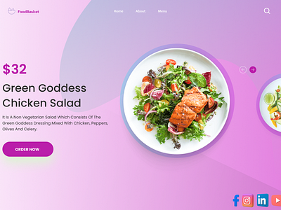 Food Ordering Website Design 3d animation app branding design graphic design icon illustration logo motion graphics typography ui ux vector