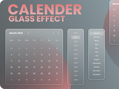 Calender Glass design app branding design icon illustration logo typography ui ux vector