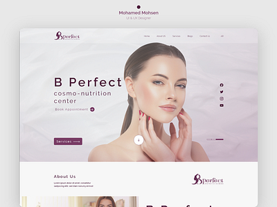 Beauty Center UI & UX Design (website) graphic design landing page ui ux web page