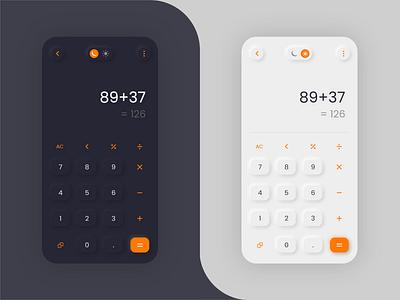 Calculator UI adobe adobexd calculator design interaction modern design neumorphic neumorphic design ui ux