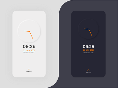 Clock UI adobe adobexd clock dribbble modern modern design ui uidesign ux varun xd