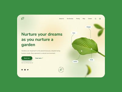 Online Gardening adobe illustrator branding design figma green interaction plants ui ux