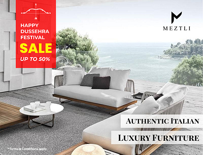 Luxury Furniture - Dussehra Sale adobe xd branding design figma graphic design illustration