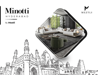 Minotti Hyderabad by Meztli branding design figma illustration interaction