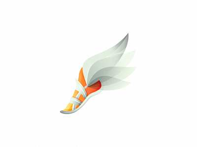 Logomark (2x) fly foot logo mark run sale wing wings wip