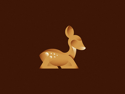 Fawn mark animal deer fawn forest gradients logo mark sale young