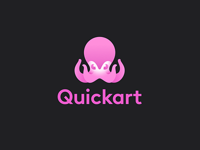 Quickart logo branding icon icon design logo logo design mark octopus