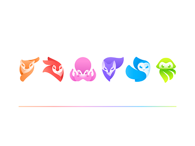 Lightricks Creativity Kit logos 2020 branding fox icon icon design jellyfish logo logodesign octopus owl panther rabbit