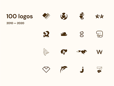 10 years — 100 logos branding logo logo design