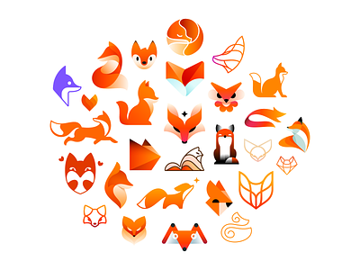 Foxbruary project (28 foxes) branding fox logo logo design