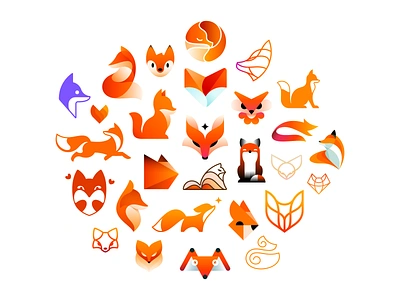 Foxbruary project (28 foxes) branding fox logo logo design