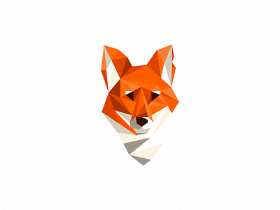 Fox (not for sale) fox geometrical illustration logo mark orange poly polygonal polygonal design red triangles white