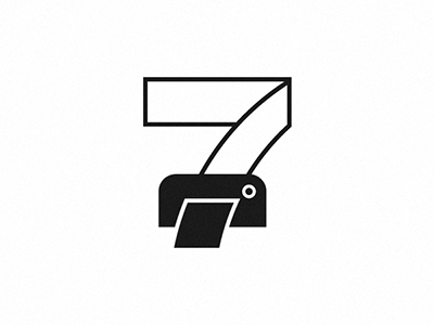 7print logo 7 logo mark number paper print printer
