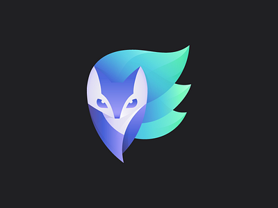 Enlight logo animal app editor enlight fox kitsune logo mark