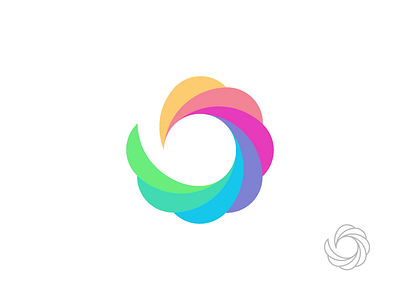 Vortex mark (update for shapes and colors) bright colors emotion festive flat logo mark mood parts positive vortex
